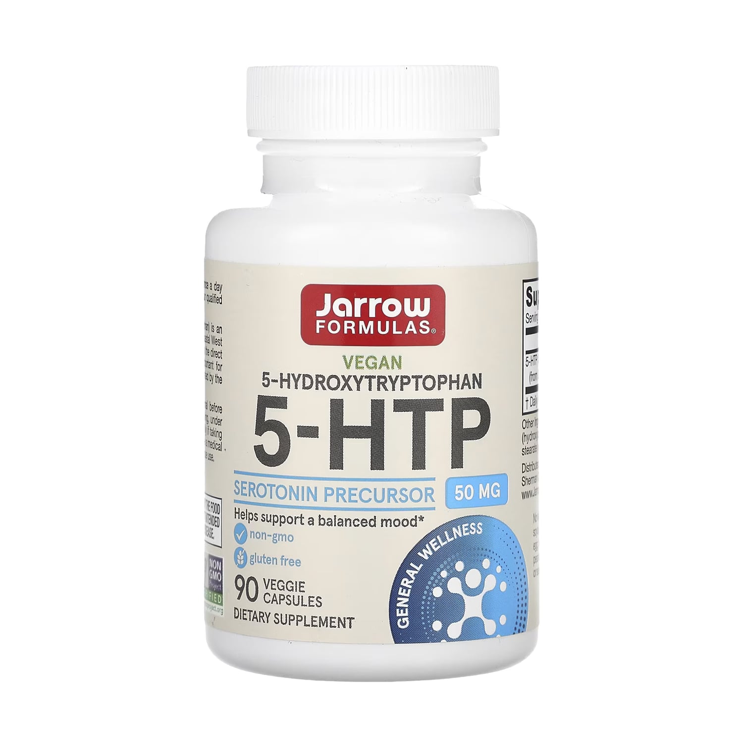 Гідрокситриптофан Jarrow Formulas 5-HTP 50 мг, 90 капсул