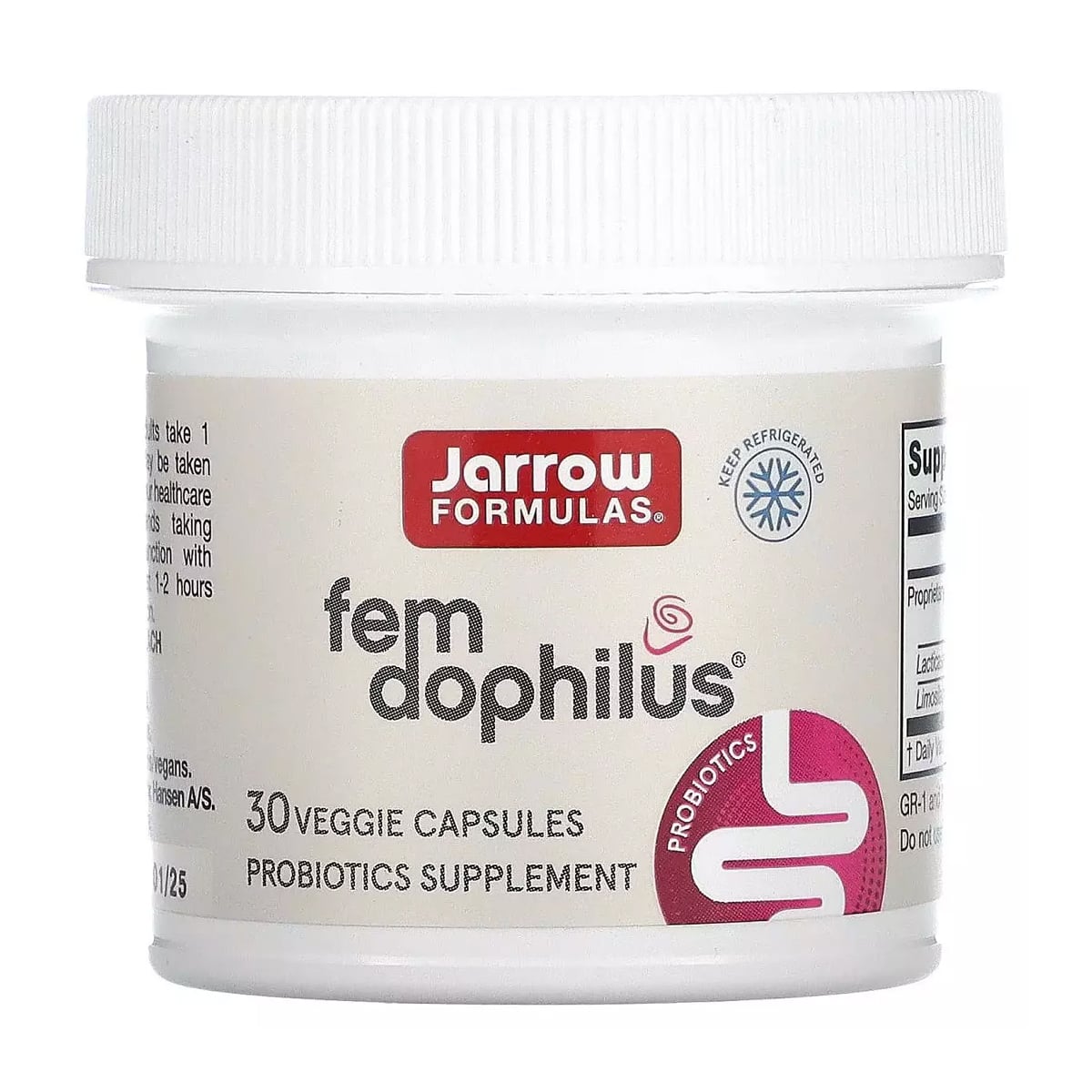 Жіночий пробіотик Jarrow Formulas Fem Dophilus 5 млрд КУО, 30 вегетаріанських капсул